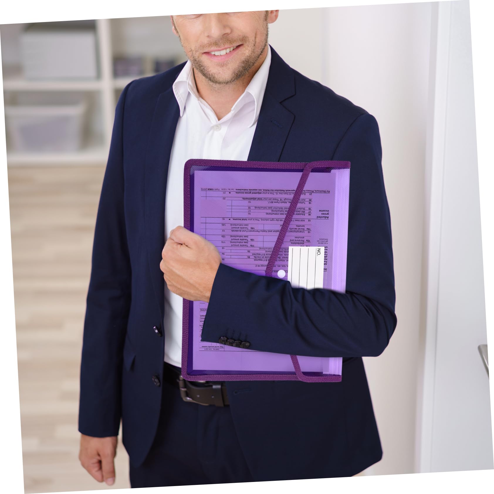 7 Pezzi Cartelline Trasparenti in Plastica PP con Chiusura Bottone Organizer Documenti Spesse e Resistenti per Ufficio Scuola e Casa Buste Documenti Colorate