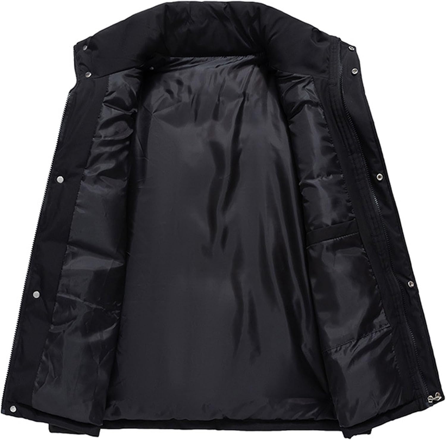 DGHM-JLMY Men's Stand Collar Leisure Outdoor Sports Vest Quilted Waistcoat Padded Ski Vest Winter Warm Padded Puffer Vest