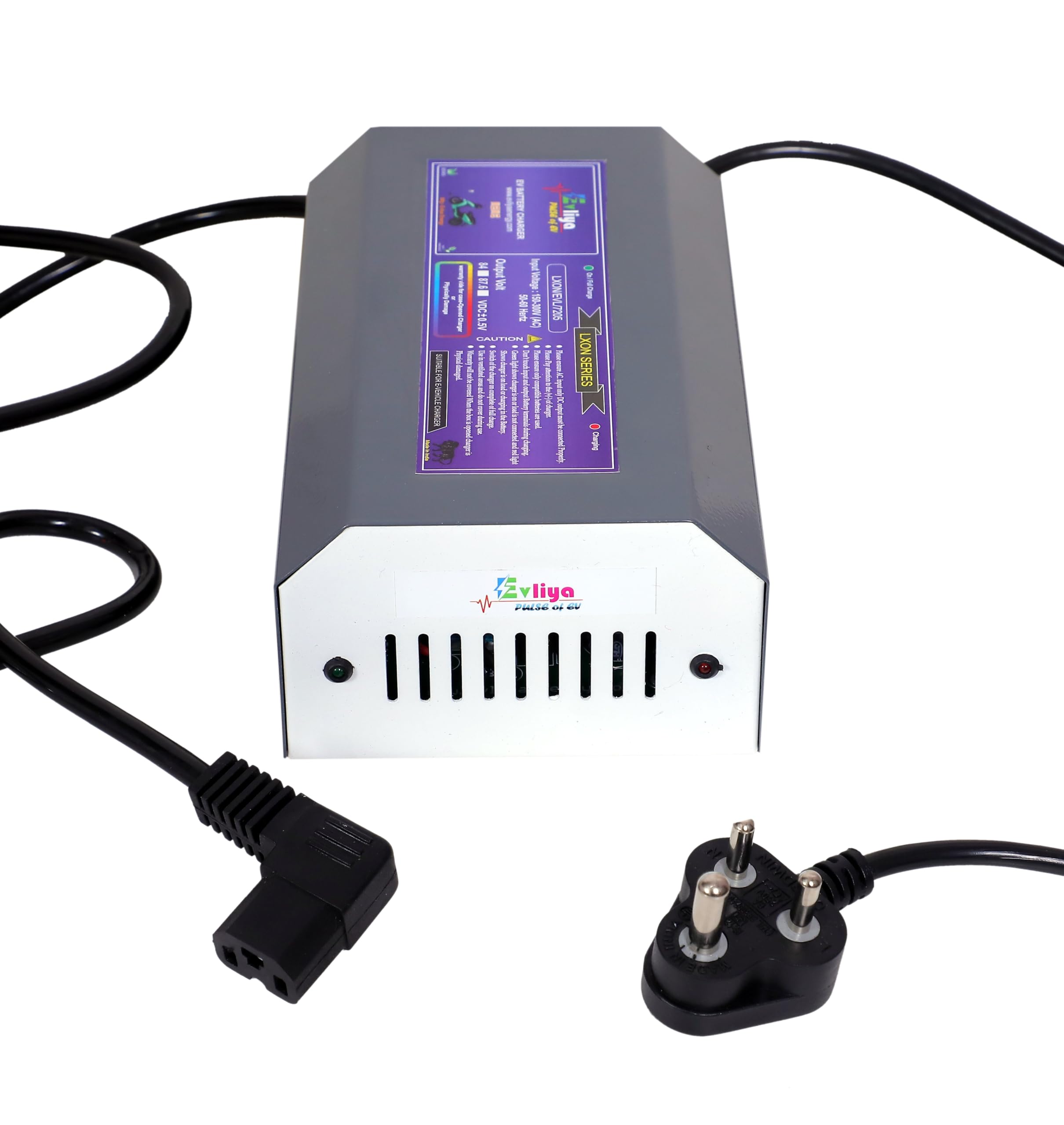 EVLIYA EV SCOOTY & Bike Chargers 36 Volt / 6 Amp / 42 Volt Auto Battery Cut-Off (3 PIN T-Type Connector) with Led Indication (Lithuim Battery Charger) Suitable for All e-Vehicles-picture-16
