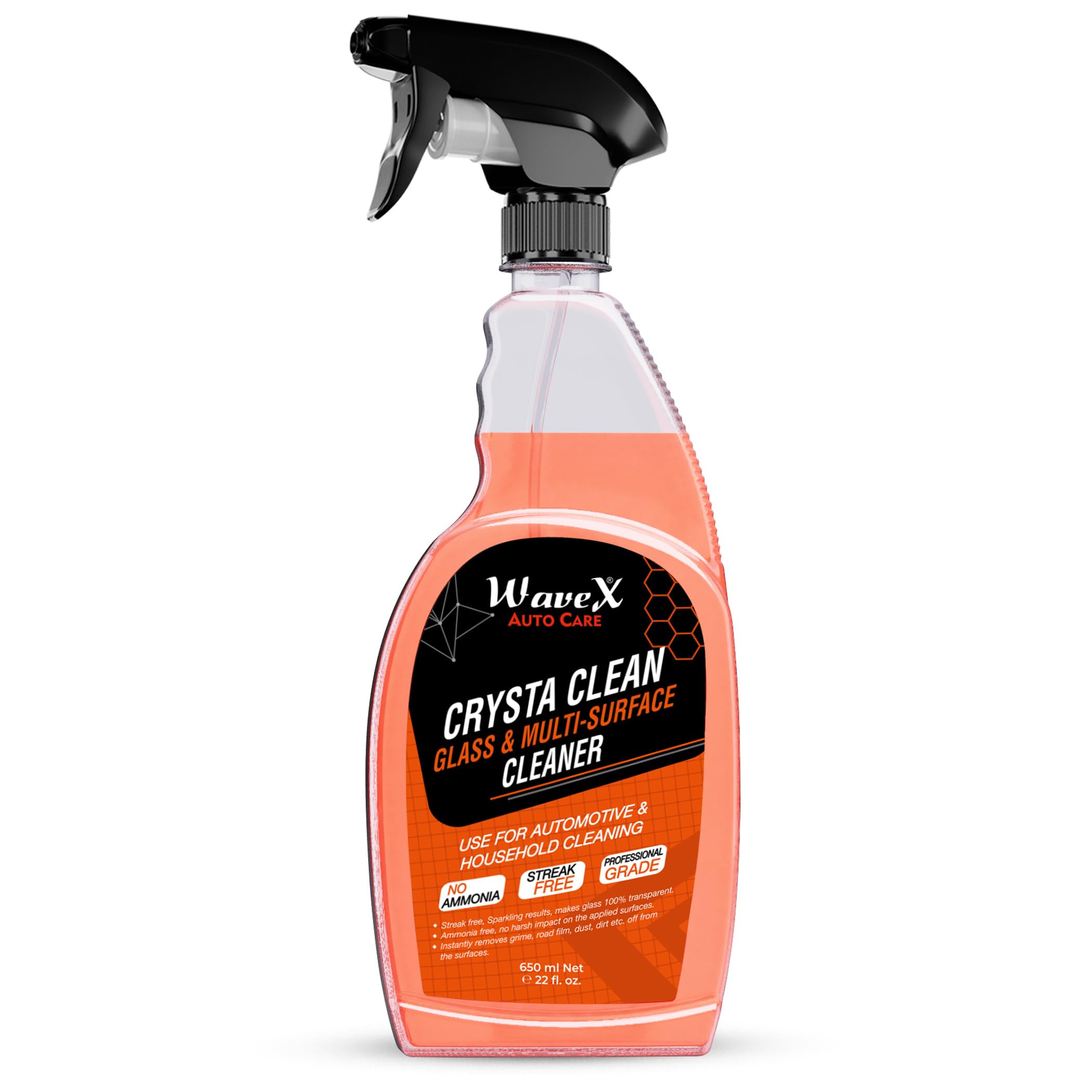 Wavex Car Glass Cleaner Crysta Clean 650 ml | Multi Surface Professional Grade Automotive Glass Cleaner (B09PL29VQD) Amazon Price History, Amazon Price Tracker