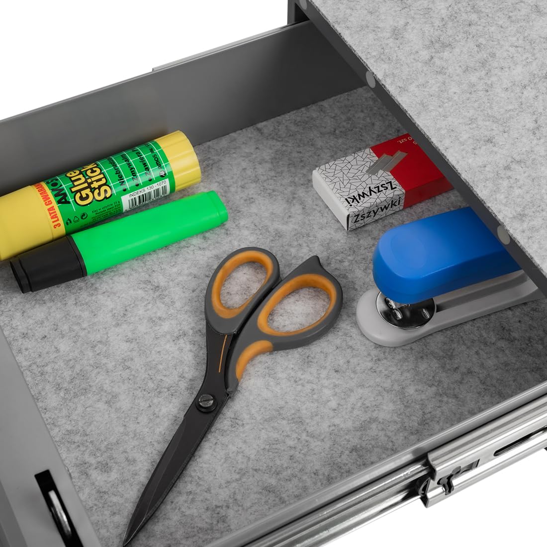 Spacetronik Untertisch Schublade, Unterbau Schublade Abschließbar aus Stahl, Schublade Unter Schreibtisch mit Extra Ablagefach, Schreibtisch Organizer für Home Office & Stehschreibtisch, Schwarz