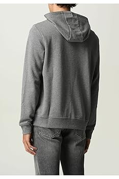 【DEARMINE】Aone Authentic Sweatshirt Armani Exchange Men's A|X Large Logo Hooded Sweatshirt, Grey