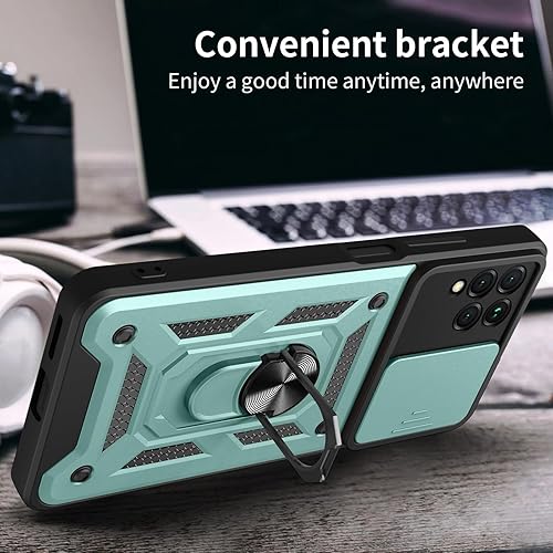 Miniatura 6 de Oududianzi - Funda para teléfono T-Mobile Revvl 6 Pro 5G, con 2 protectores de pantalla, protección de cámara con cubierta deslizante, soporte