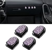 Vista 10 de WINKA Ganchos brillantes para automóvil, 4 piezas, accesorios de cristal, lindo gancho para salpicadero, llaves, lentes de sol, gancho