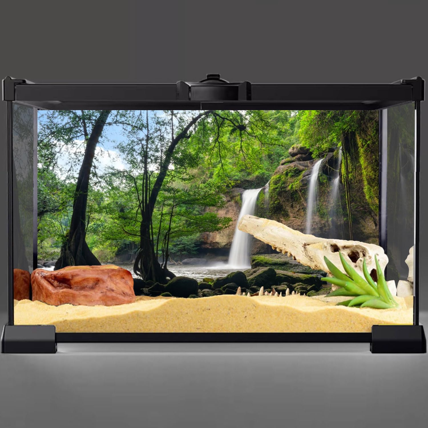 Silver Medley Rock/HD Stone Aquarium Background Rocky Fish Tank Background Various Sizes (18x48)