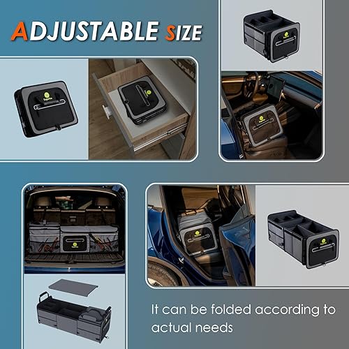 Miniatura 2 de Organizador y almacenamiento para maletero de automóvil de 95 L con paquete de hielo de 26 L, impermeable, plegable, organizadores de maletero para