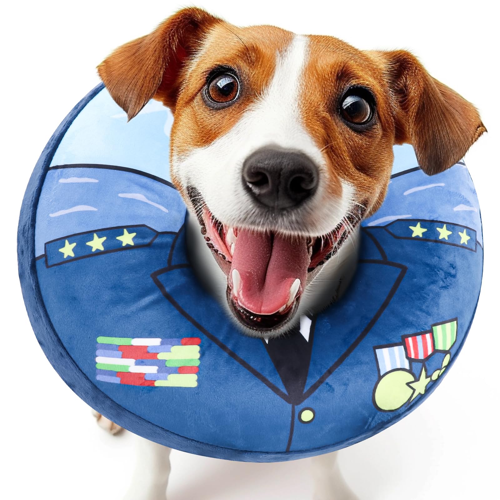 Collar isabelino Inflable Perro Collar isabelino Perros Gatos Collarin Perros para no rascarse después de la cirugía para Curar heridas Evitar mordeduras (L)