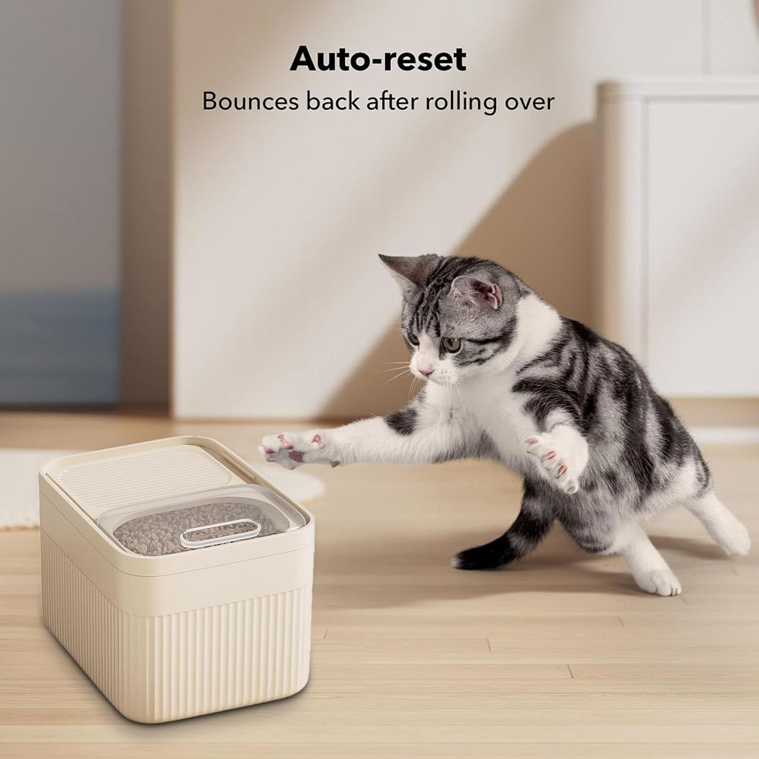 Airtight Pet Food Storage Container, Dog Food Storage Container, Up to 30 lbs, For Dog Cat and Other Pet Food Storage Bin with Measuring Cup (White_30 pounds)