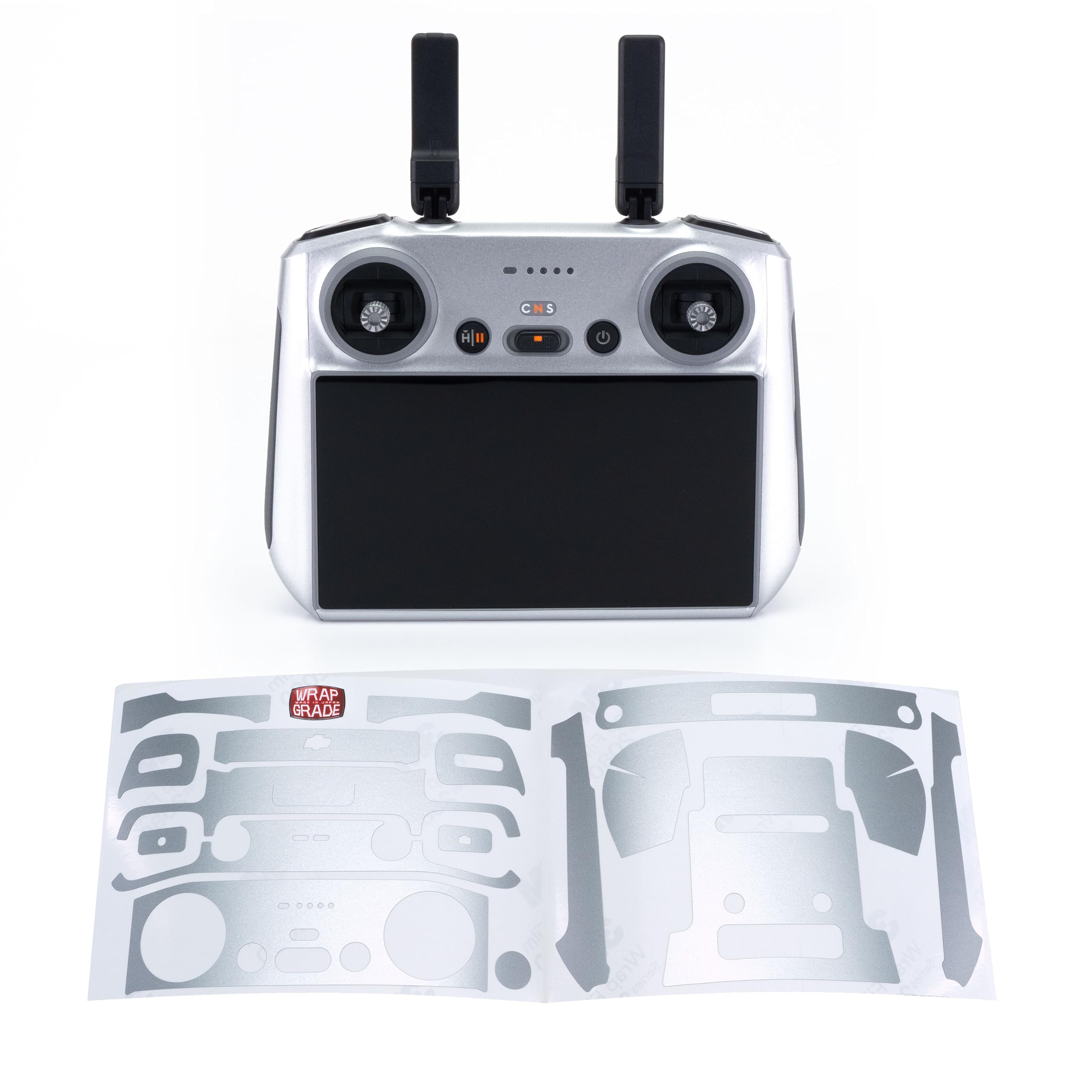 WRAPGRADE Skin Stickers Compatible with DJI RC 2 (AIRFORCE SILVER)