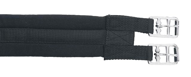 Foto 2 de 2 de Kerbl Covalliero Cincha para Silla de Montar, Negra, 140 cm, de algodón, para Caballo, Acolchada