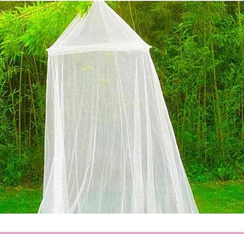 Tangpan Elegent Bed Netting Canopy Travalling Pesca al aire libre Cúpula redonda Mosquitera de verano Dormitorio (blanco)