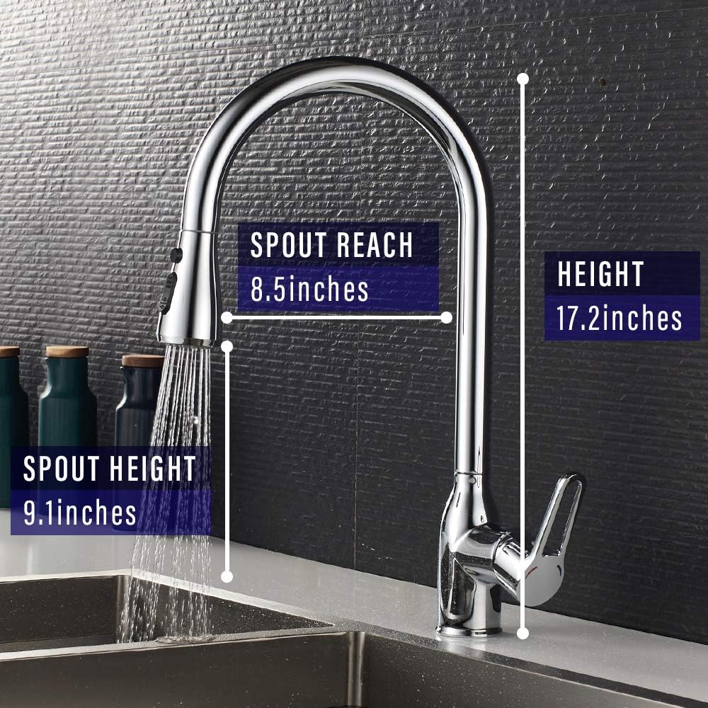 Hоt Dеаlѕ WANJINLI Pull Down Kitchen Sink Faucet, 360 Degree Swivel Single Handle Brass Kitchen Faucets with Pull Out Sprayer for Sinks, Commercial Faucet Hоt Dеаlѕ WANJINLI Pull Down Kitchen Sink Faucet, 360 Degree Swivel Single Handle Brass Kitchen Faucets with Pull Out Sprayer for Sinks, Commercial Faucet