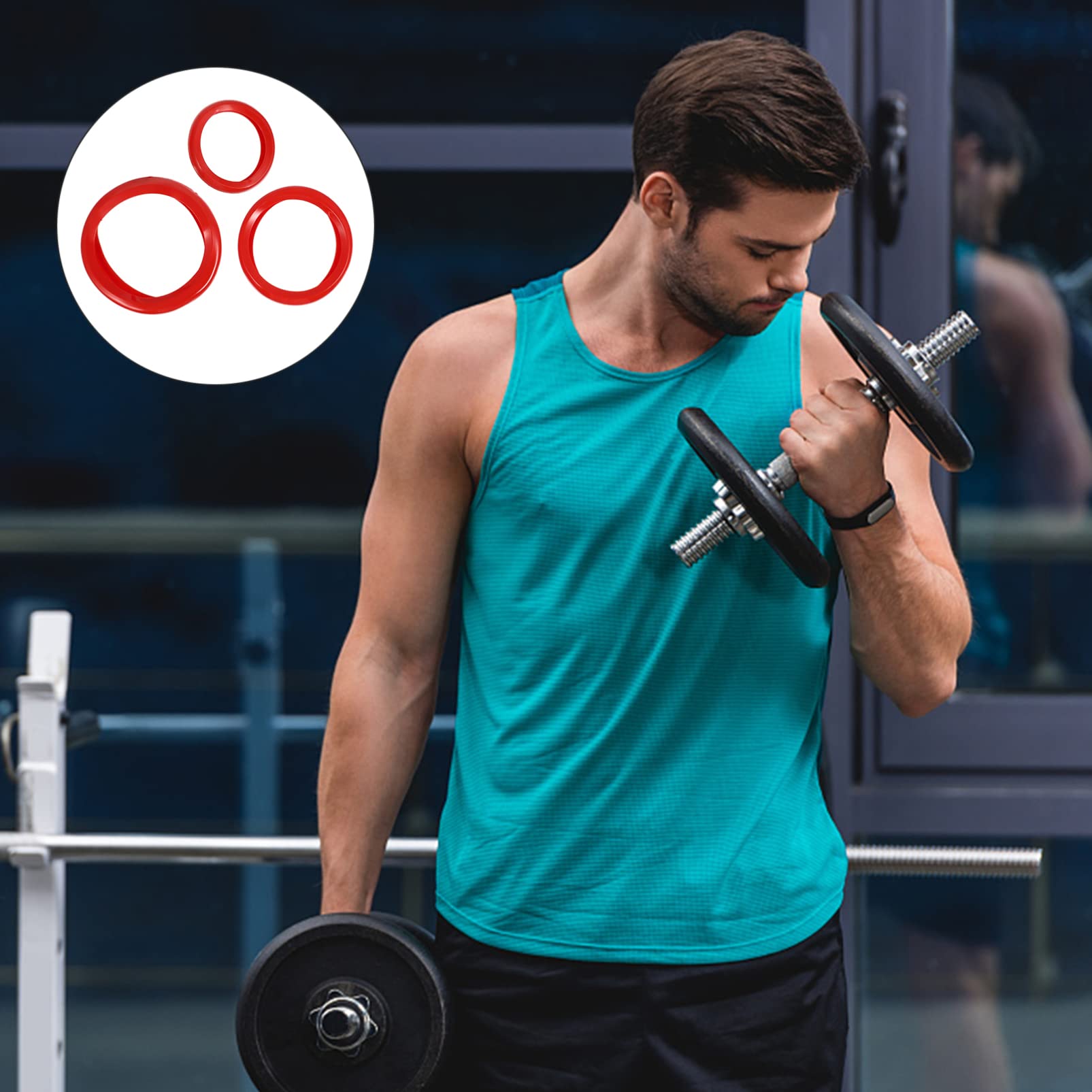 INOOMP Detachable Dumbbell Covers Non-Slip Barbell Protectors 16pcs Washable Dumbbell Sleeves for Fitness Enthusiasts