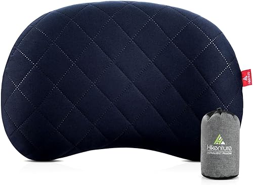 Miniatura 8 de Hikenture Almohada inflable para campamento, almohada lavable para mochilero para dormir, almohadas inflables ultraligeras con funda extraíble,