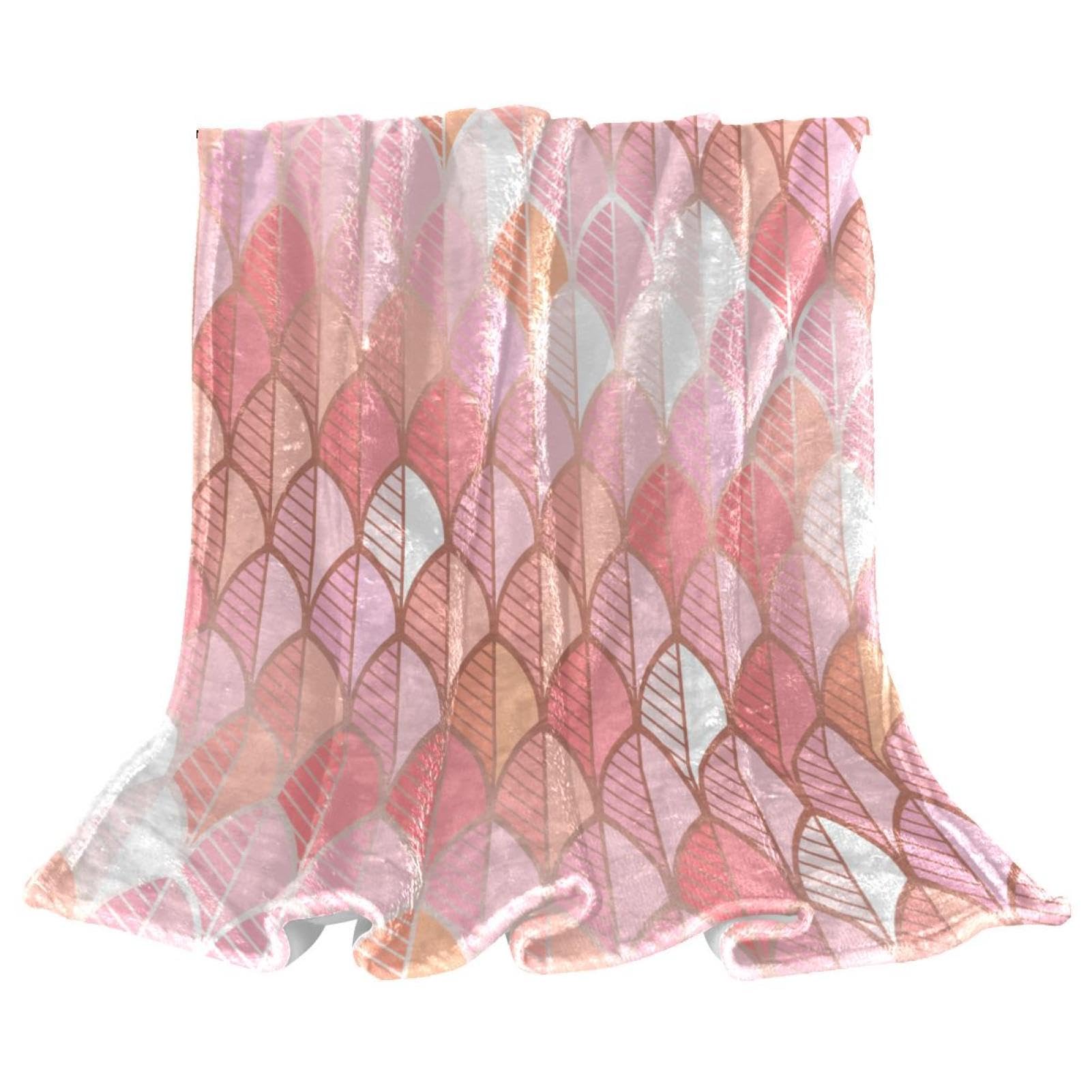 Couverture polaire écaille de sirène microfibre douce 150x100cm