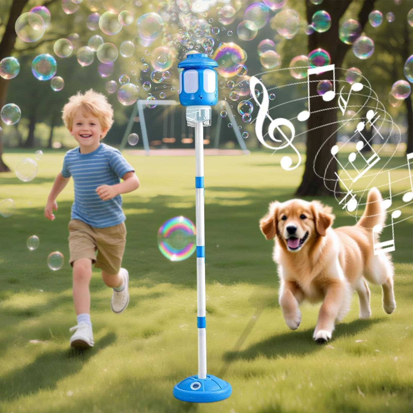 Bubble Tower Lampione Esterno Giocattolo Altezza Regolabile | Soffiatore Di Bolle Con E Musica Per Festival E Celebrazioni Matrimoni Feste Prato Cortile Patio Giardino