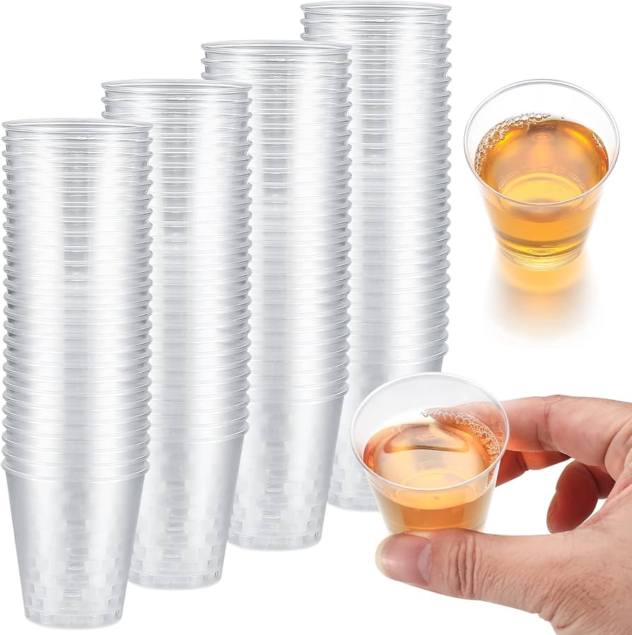 200 Stuks Plastic Borrelglaasjes 3cl - Transparante Shotglazen Voor Feesten En Evenementen