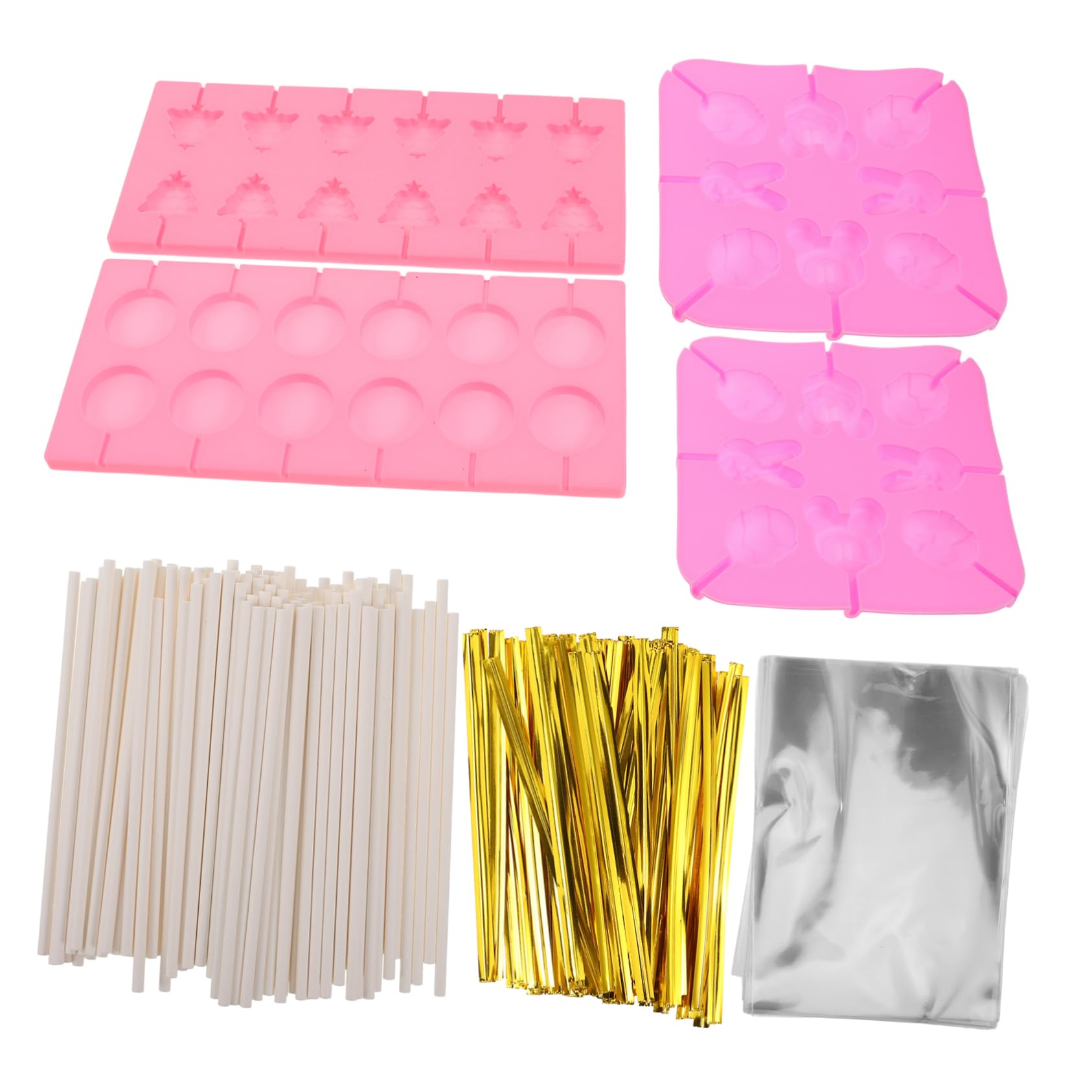 Moule à Sucettes de Noël en Silicone 1 Set, 7 Pièces