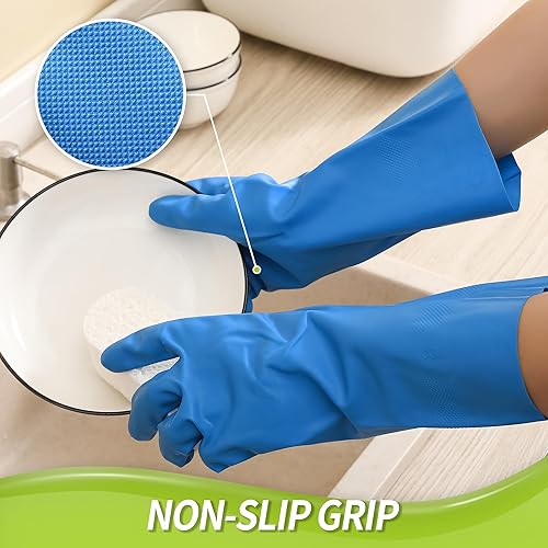 Miniatura 5 de Guantes de limpieza, guantes reutilizables para lavar platos para cocina, baño, cocina, hogar, cuidado de mascotas, jardinería