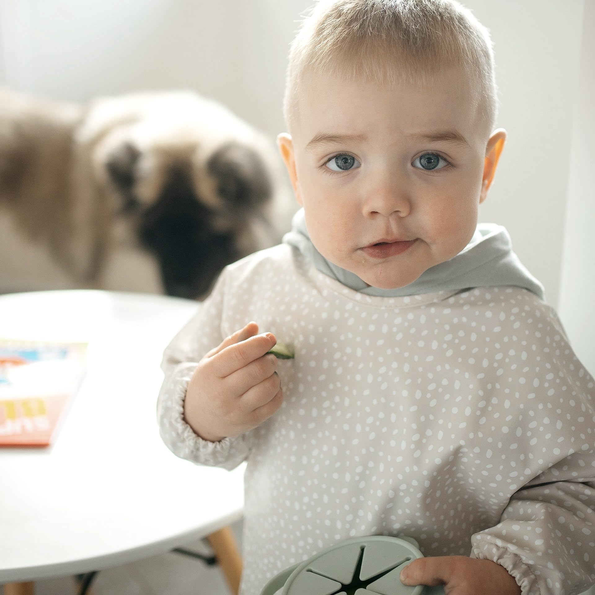 J.Børn BLW Long Sleeve Baby Feeding Bib 6-12M - Image 2