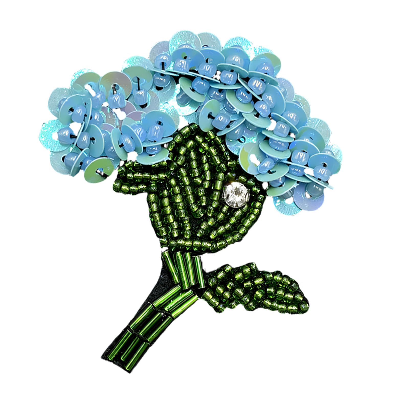 Hand Sew Floral Applique for Dresses Jackets and Bags, Beaded Flower Embroidery Accent for Sewing Embellishment Beaded Flower Applique Floral Embroidery Accent Clothes Bags Hats Costume Trim Sewing
