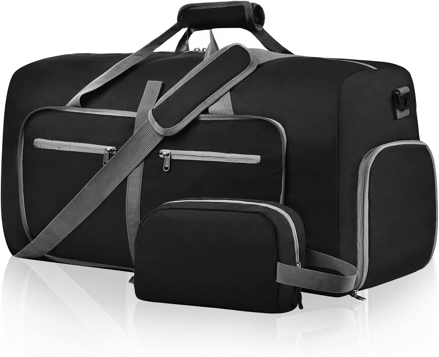 Felipe VarelaDuffle Bag with Shoes Compartment and Adjustable Strap,Foldable Travel Duffel Bags for Men Women,Waterproof Duffel Bags