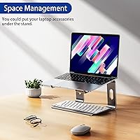 Vista 6 de BESIGN LS03 - Soporte de aluminio para laptop, soporte ergonómico desmontable para computadora, soporte para portátil compatible con Air, Pro, Dell