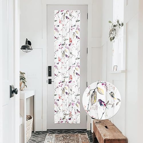 VOGOL Cortinas para puerta de aula, cortina de puerta francesa con patrón de animales con bolsillo para barra, panel de puerta de filtro de luz para