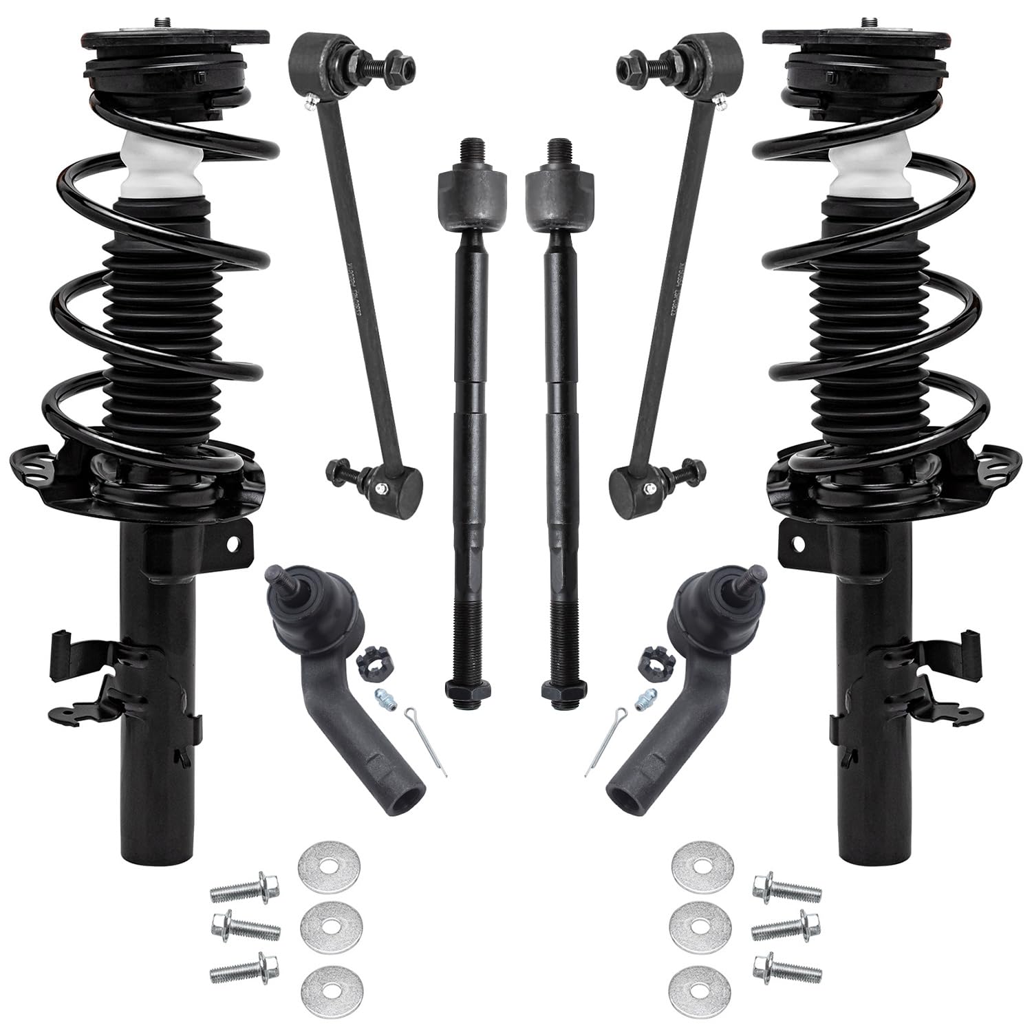Detroit Axle - Front Struts &amp; Coil Springs Sway Bar Links 13-18 Ford Focus