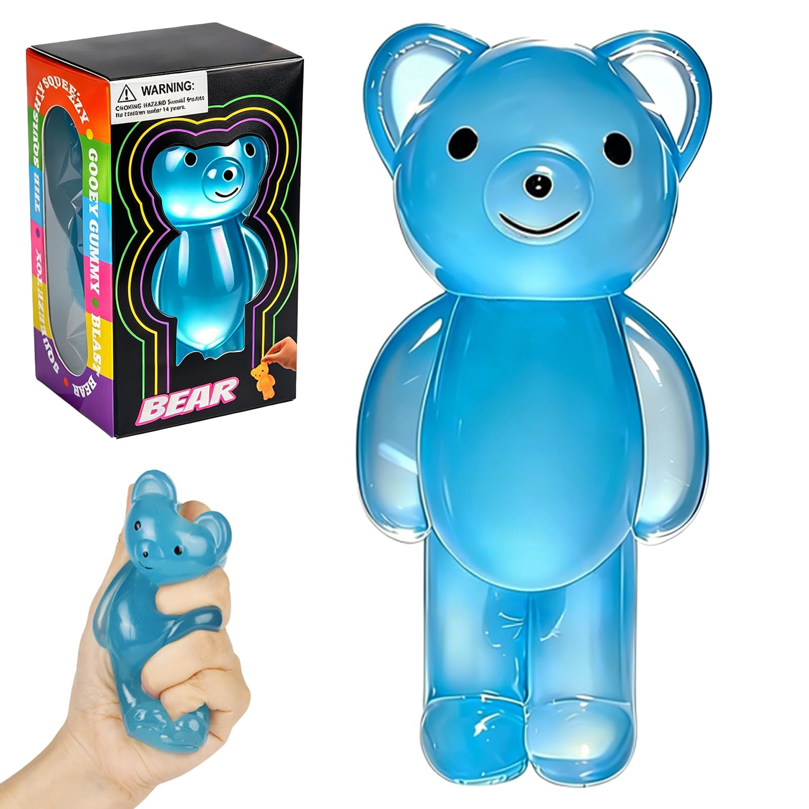 Squishy Fidget Toys, Squishy Stress Balls for Adults Kids, Large Squishies Bear Squeeze Toys for Stress Relief & Focus, Birthday Classroom Prize Party Favors