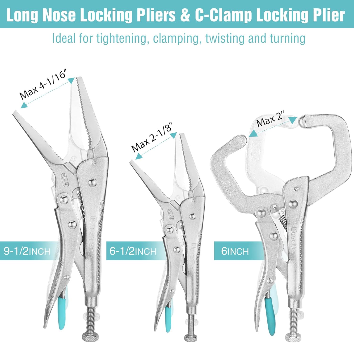 WORKPRO 10-Piece Precision Screwdriver Set+DURATECH 6-Piece CR-V Locking Pliers Set