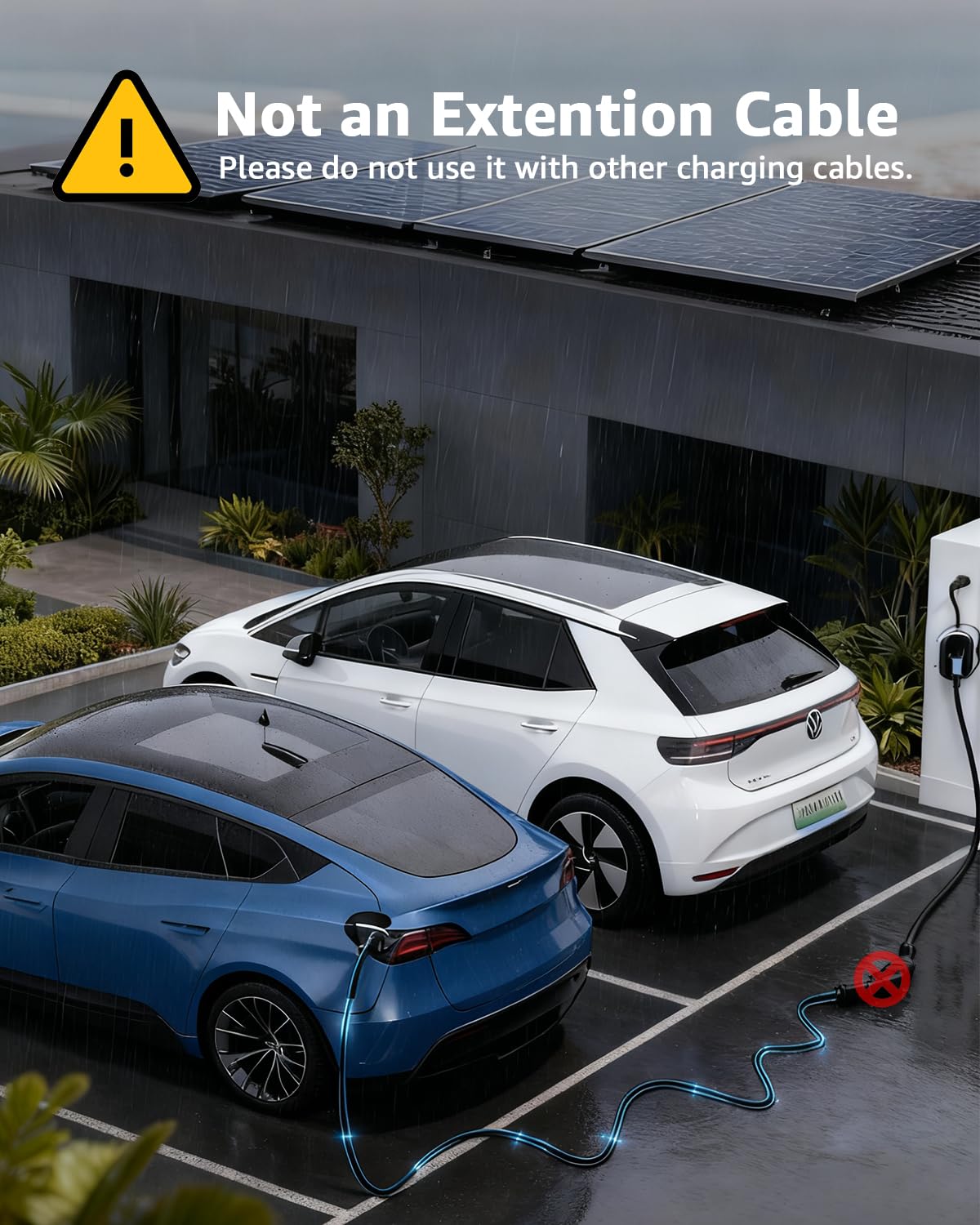 bokman Type 2 EV Charging Cable, Mode 3 / 32A / 7.2KW / 1 Phase / 10 Meter, Electric Vehicle Car Plug-in Hybrid Type 2 to Type 2 Fast Charging Cable — view 3