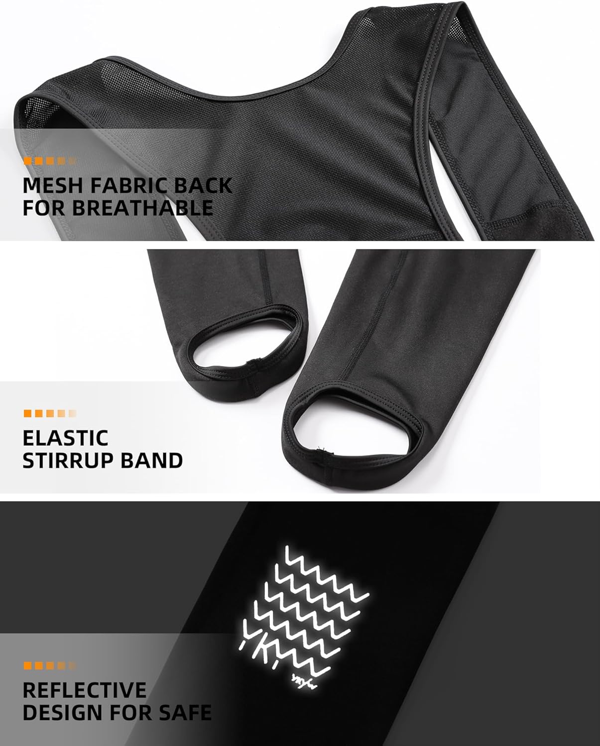 YKYWBIKE Cycling Bibs Men Thermal Bike Pants for Men Winter Cycling Bib Pants Fleece Padded Riding Tights Biking Stirrup Pant - Image 5