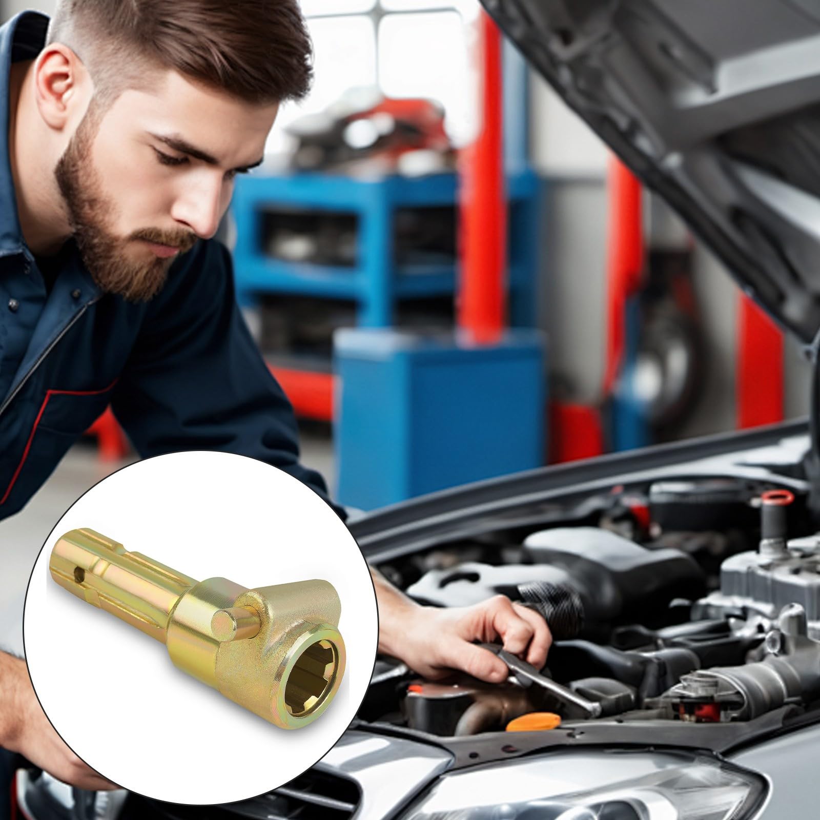Adaptador extensor de toma de fuerza de 1-3/8 pulgadas, 6 ranuras hembra macho para tractor, extender acortar 70HP PTO adaptador extensor