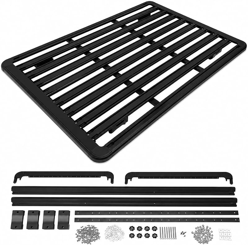 Aluminum Roof Platform, 63" x 47" Universal Flat Roof Rack with 440 lbs Capacity, Heavy Duty No-Drill Luggage Rack for SUV Truck