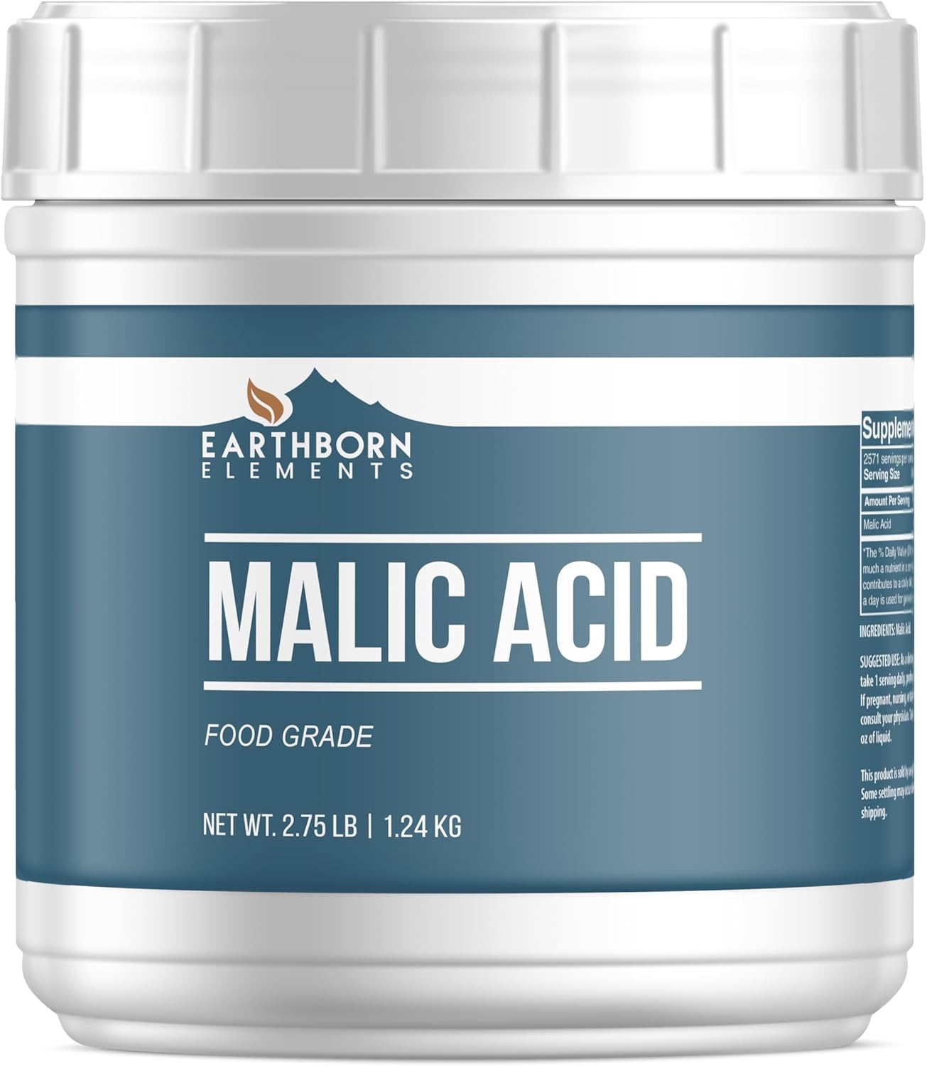 Earthborn Elements Malic Acid Tub, Food, Drinks & Candy (2.75 Pound)