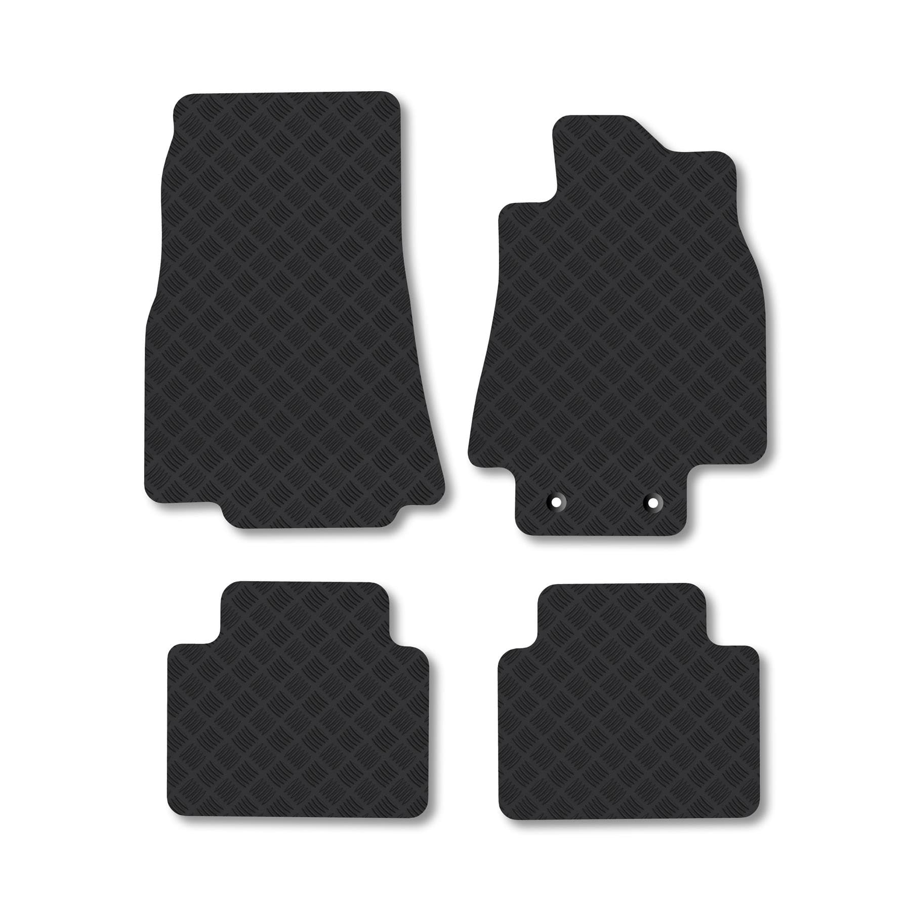Rubber Car Mats Compatible with Mercedes B-Class (2005-2012) [W245] Tailored Fit Car Floor Mats Set Accessory Custom Fit Anti-Slip Backing Heavy-Duty Waterproof Easy-Clean Durable All Weather