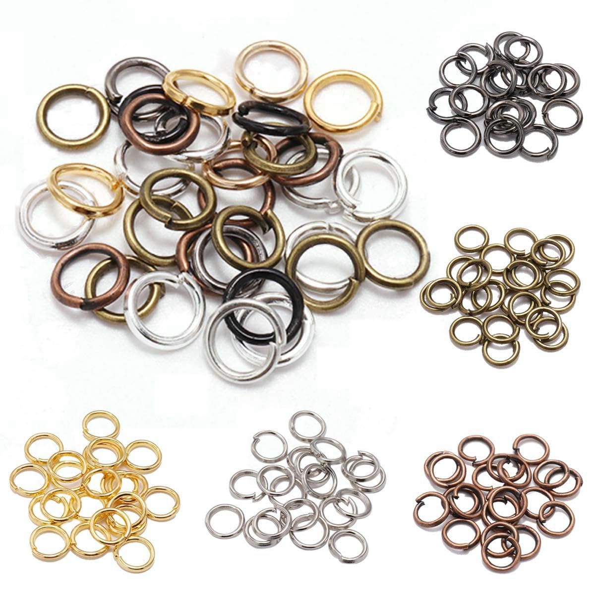 THAYLA Gewicht: 500 g, 3–20 mm, 300–20.000 Stück, Edelstahl, offene Binderinge, Metallverbindungsringe, Schmuckspaltringe für Schmuckherstellung