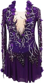 Kmgjc Rhythmic Gymnastics Leotards Women Girl Quick Dry Long Sleeve Skating Wear