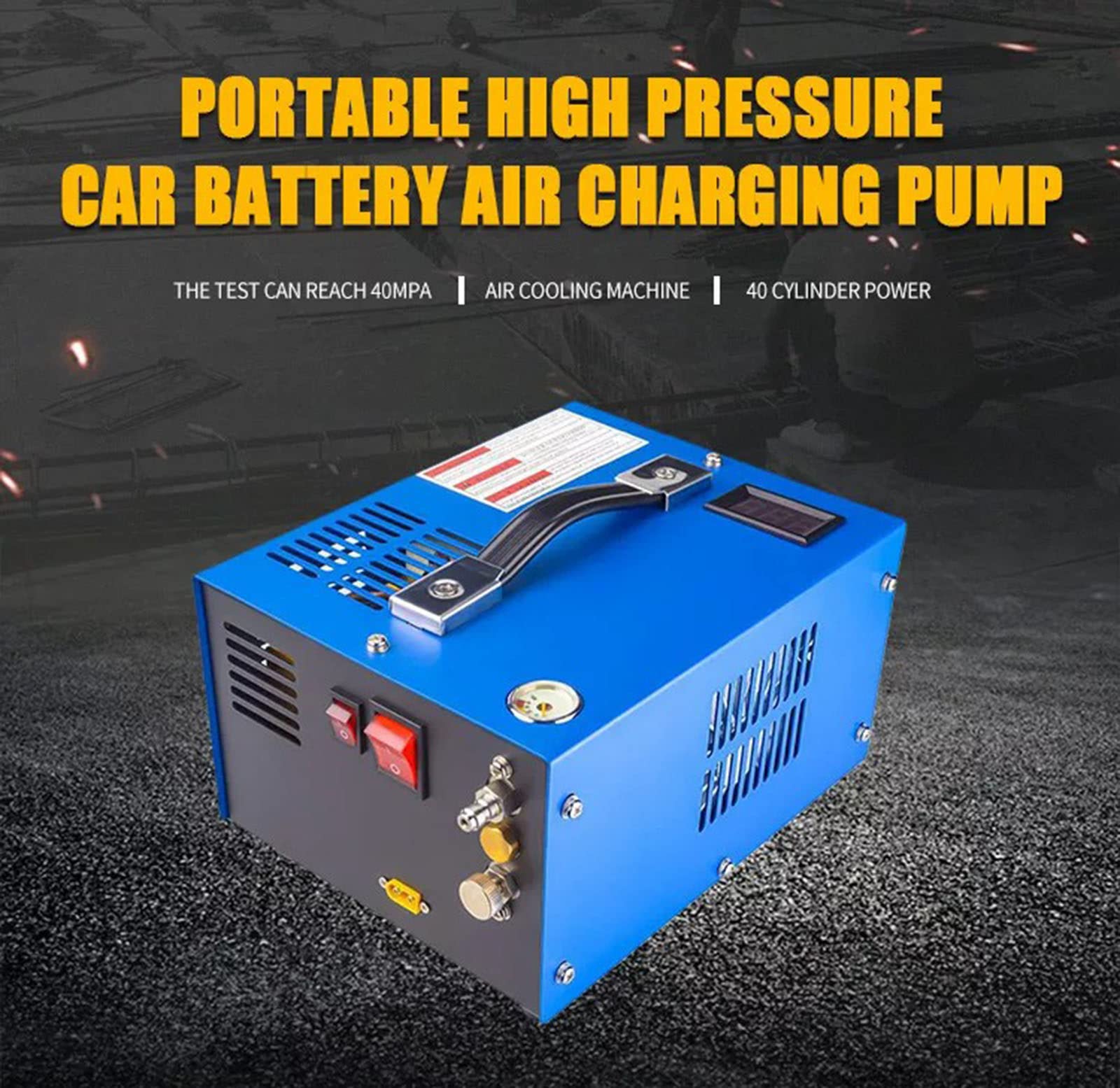Compressore d'Aria PCP 4500Psi, Pompa per Fucile ad Aria compressa PCP 30Mpa, Alimentato da Auto 12V DC o 110V/220V AC, per Fucili ad Aria compressa PCP e Fucili ad Aria compressa