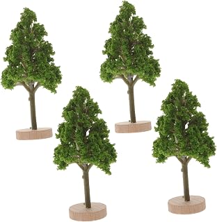 MAGICLULU 4pcs Miniature Landscape Model Trees Realistic Scenery for Sand Table Micro Garden Decor Trees with Base for Miniature Scene Layout and DIY Projects
