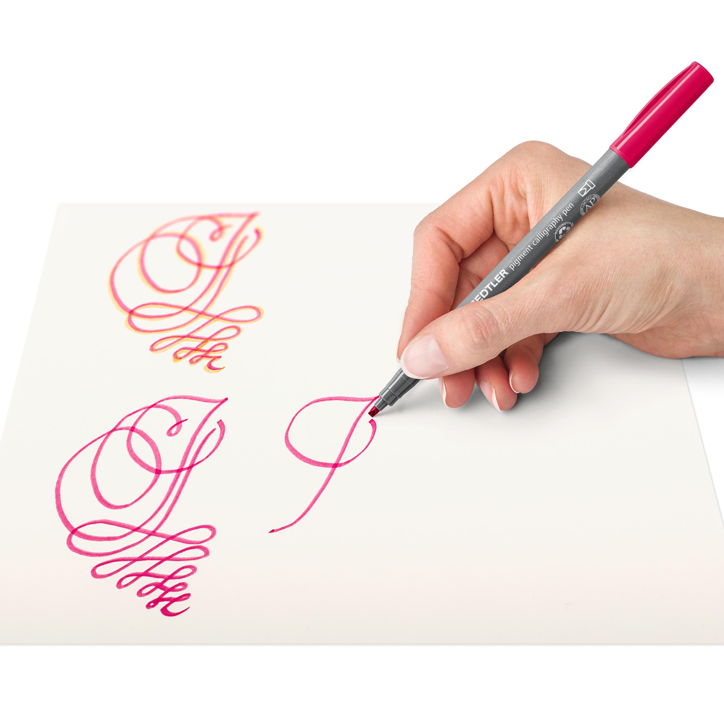 STAEDTLER 375-6 Pigment Arts Calligraphy Pen - Violet (Box of 10), standard - Image 4
