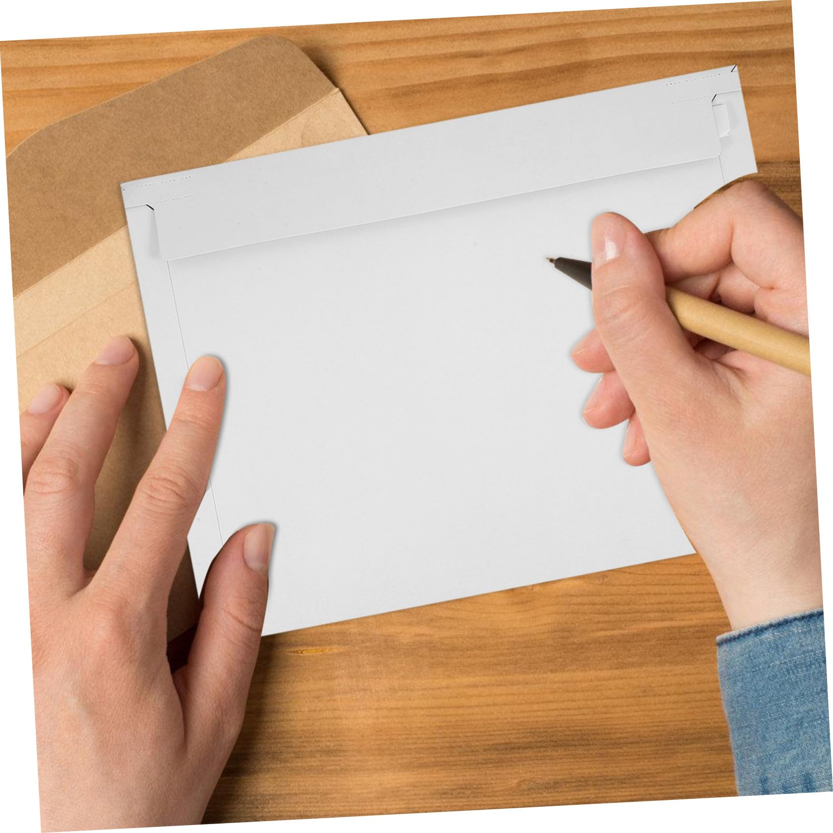 ULTECHNOVO 30pezzi Busta Porta Documenti di Carta Kraft Rigida Autosigillante per Spedizioni Sicure Conservazione di Biglietti Inviti e Articoli Piccoli