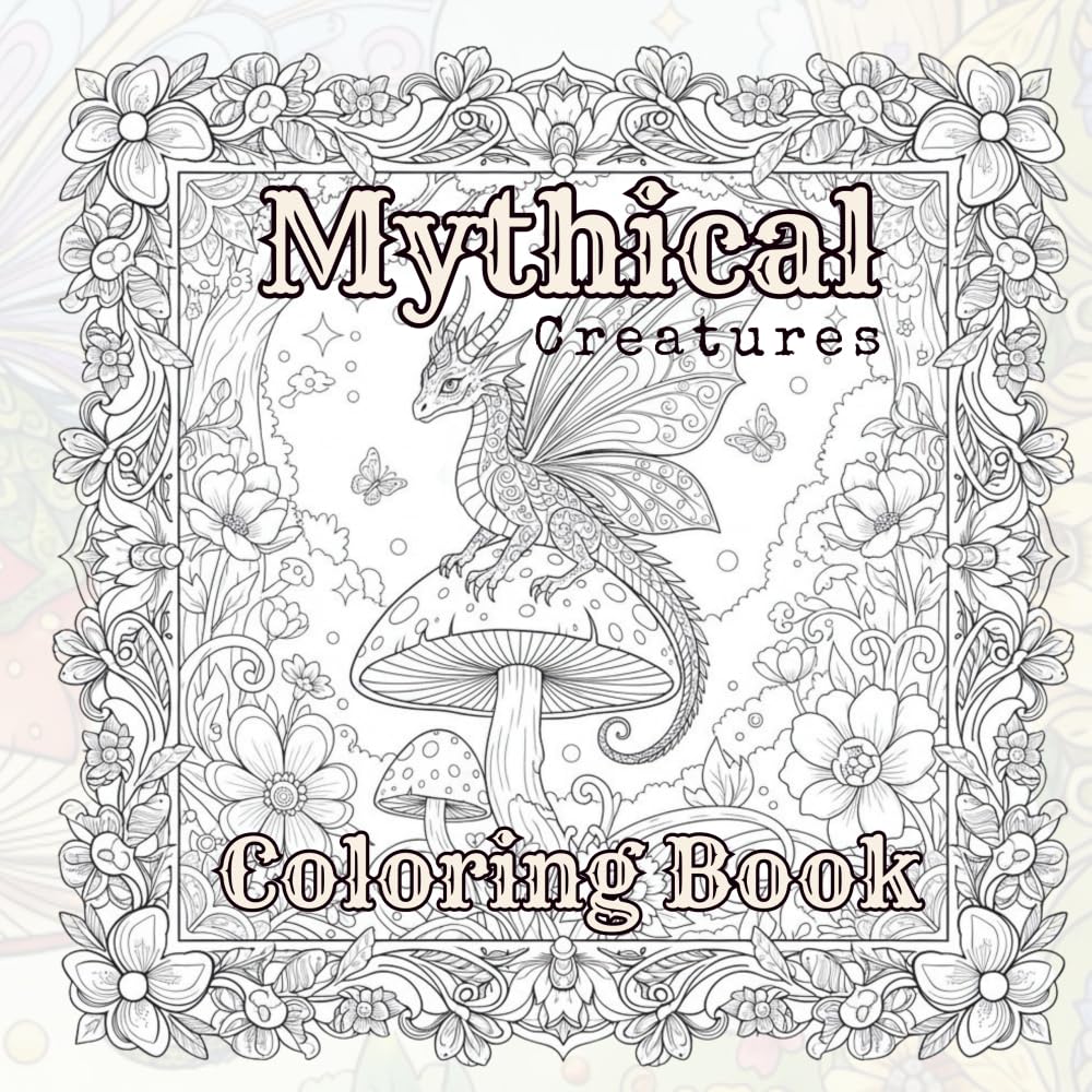 MYTHICAL CREATURES COLORING BOOK: Dragons, Unicorns & Legendary Beasts coloring book for kids and adult's