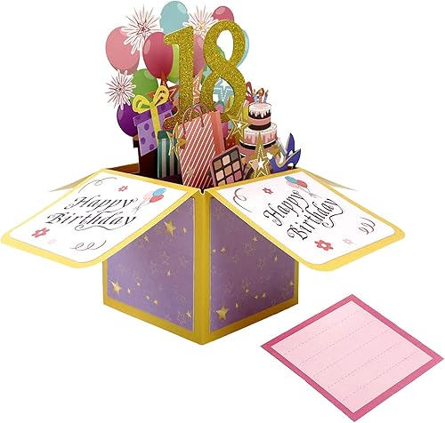 Miniatura 16 de Asmallgf Tarjeta desplegable de feliz cumpleaños 17 para niñas y niños, divertida tarjeta de felicitación 3D de cumpleaños de 17 años para él