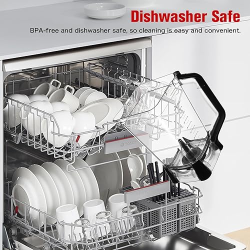 Miniatura 5 de Medoparts Piezas de licuadora XL de 72 oz (9 tazas) para licuadoras Ninja (nuevo modelo) BL610 BL610BRN BL610C BL710WM BL710WMC CO610B CO650B CT610