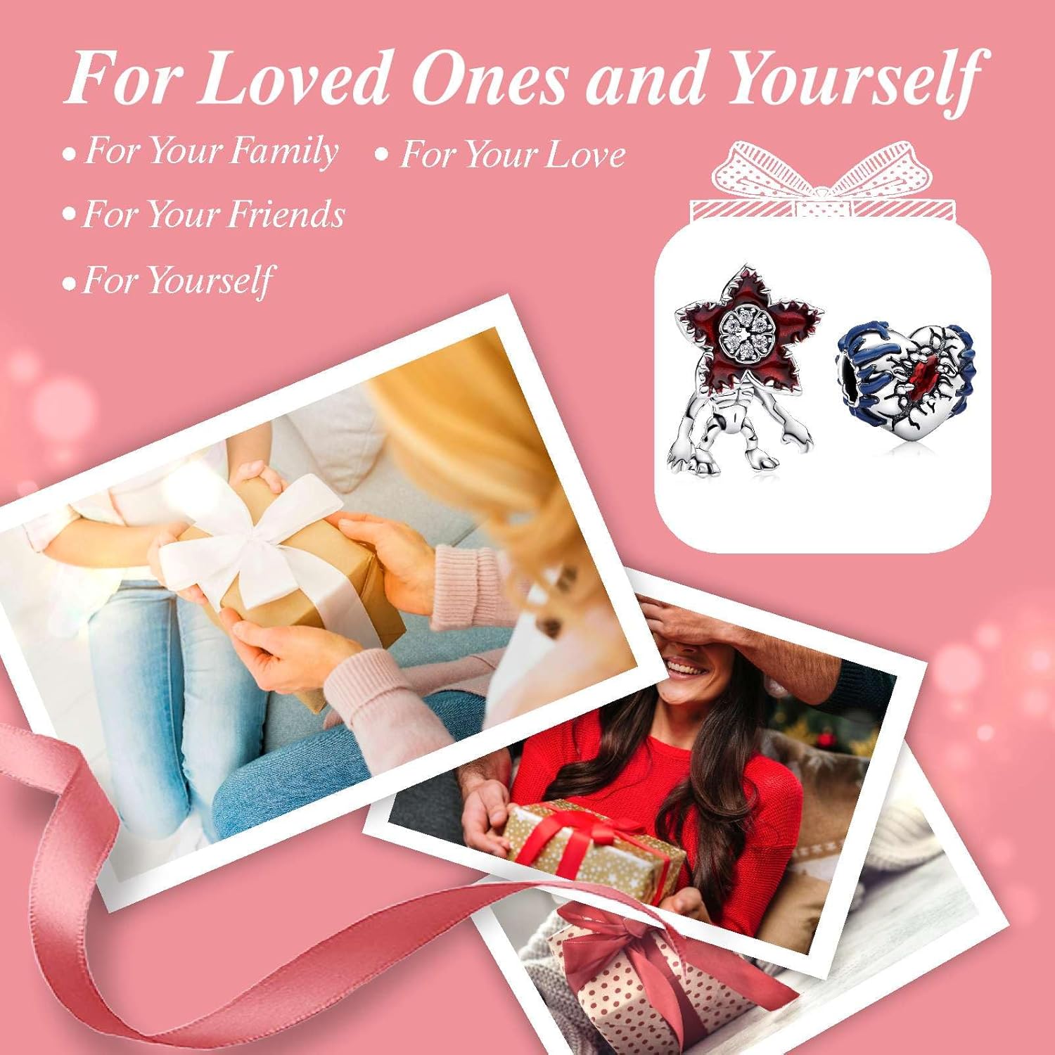 Cute Fashion Heart Charms,S925 Sterling Silver Charm,Bead for Bracelets and Necklaces,For Women Jewelry Present - Image 6