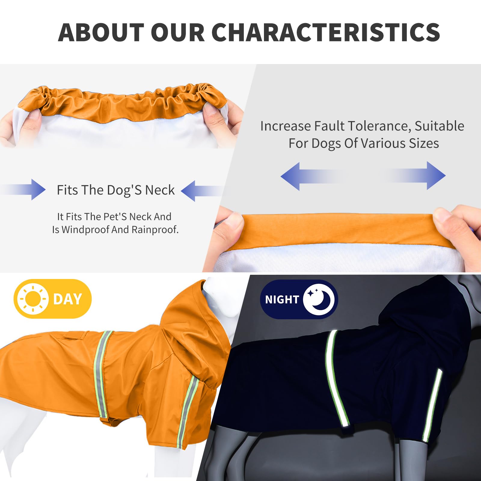 Impermeabile Per Cani Con Cappuccio - Leggero E Riflettente - Foto 10