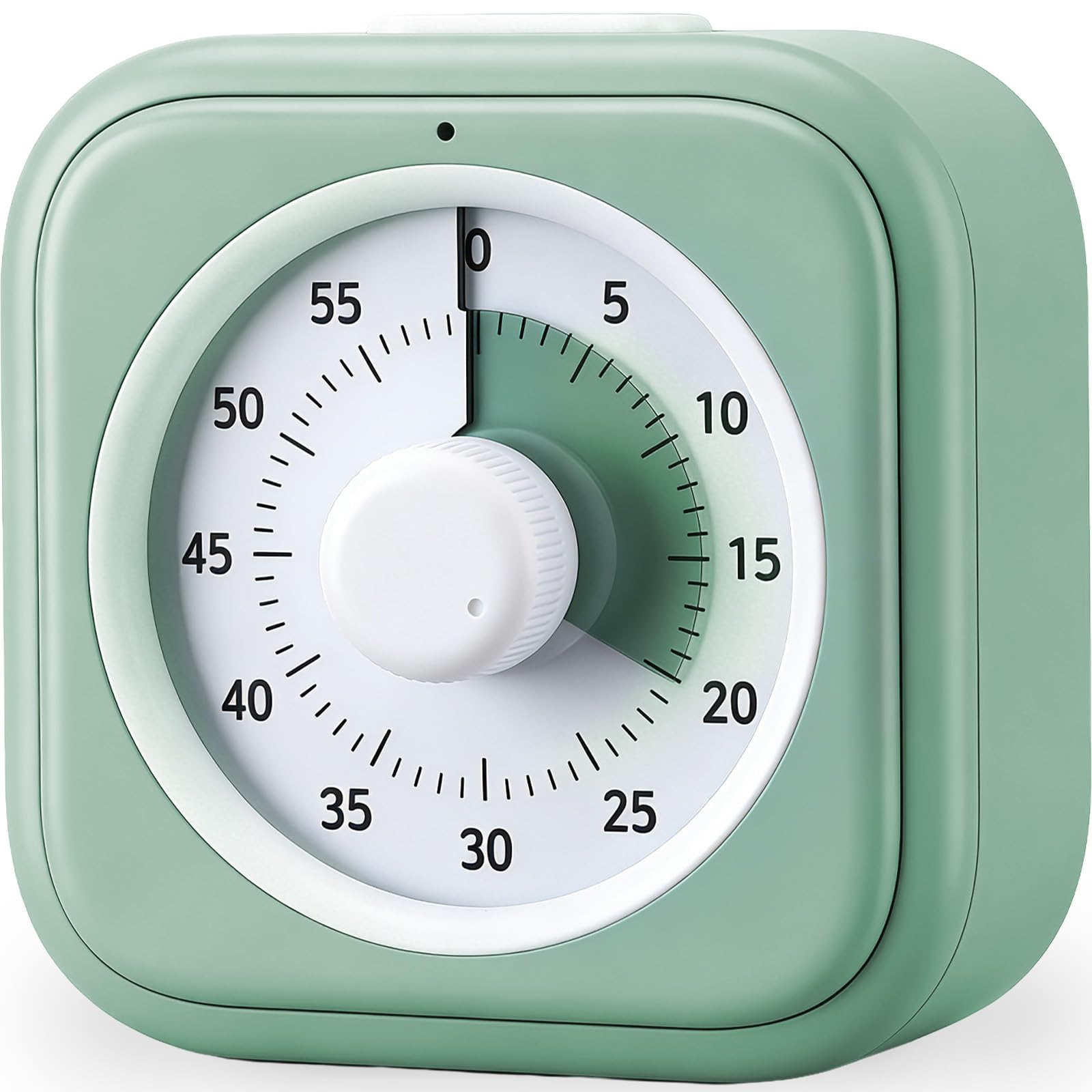Photo 1 of 60 Minute Visual Timer for Kids, Silent Countdown Clock, Time Management Tool for Homeschool Study Supplies, Classroom, Home, Kitchen, Desk (Green)
