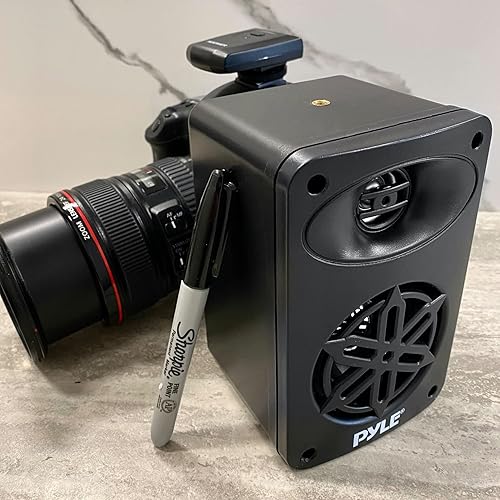 Vista 48 de PyleUsa Par de altavoces Bluetooth para interiores y exteriores, 200 W, doble impermeable, 3.5 pulgadas, sistema de rango completo de 2 vías con Rojo